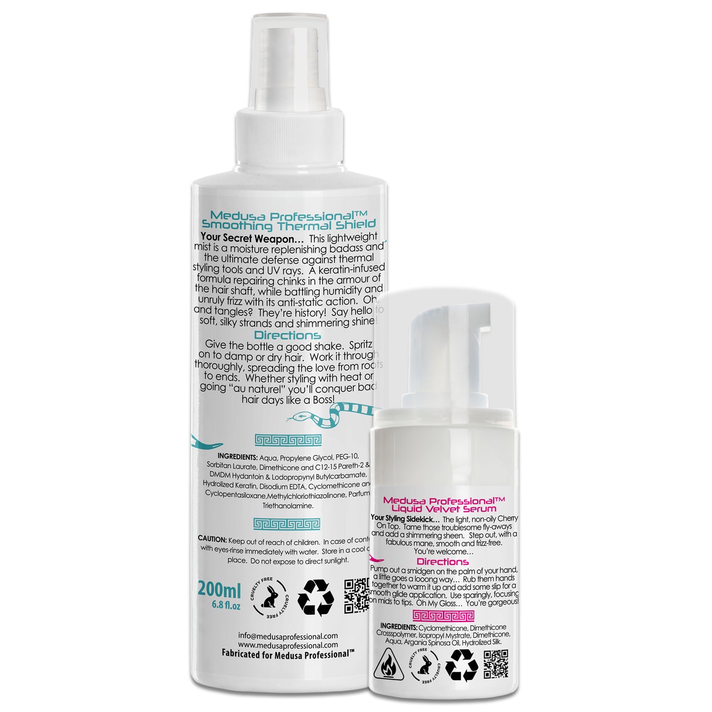 Smoothing Thermal Shield & Liquid Velvet Serum Set