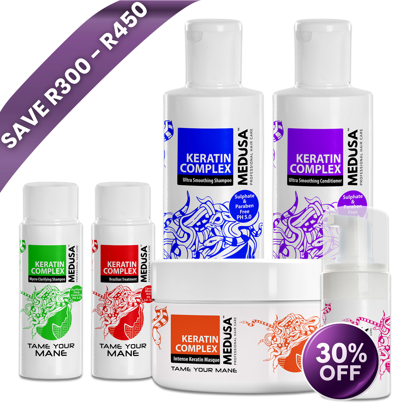 Brazilian Keratin Straightening Treatment - The FULL MONTY Kit