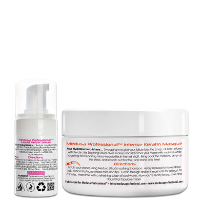 Intense Keratin Masque & Liquid Velvet Serum Set